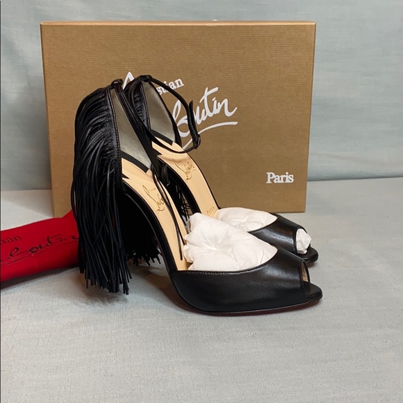 HOST PICK Christian Louboutin Otrot Fringed sandal Size 37 - Picture 3 of 8